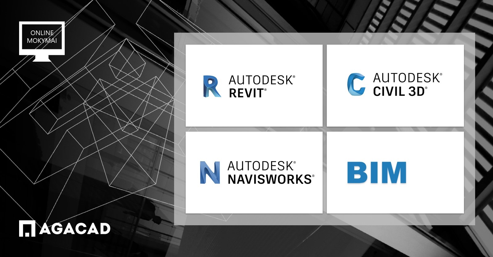 Civil 3D, NAvisworks, BIM online mokymo kursai